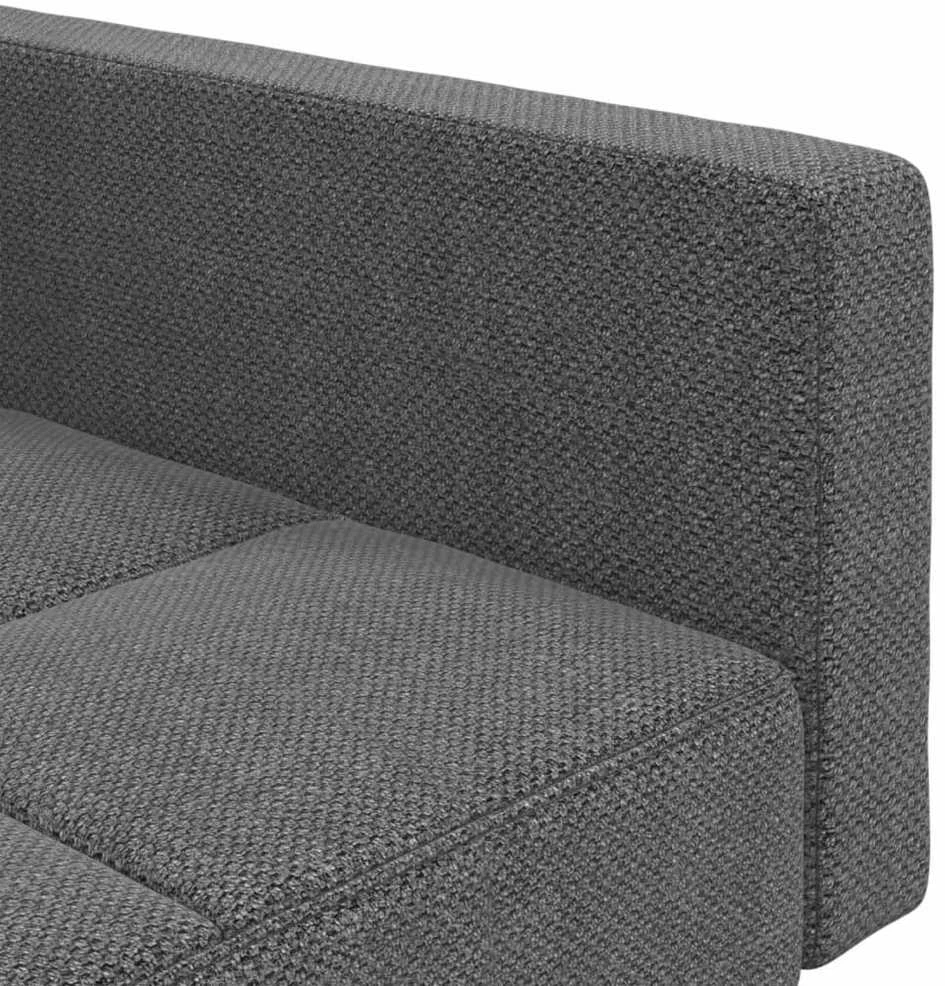 Dvivietė sofa-lova su dvejomis pagalvėmis, pilka, audinys