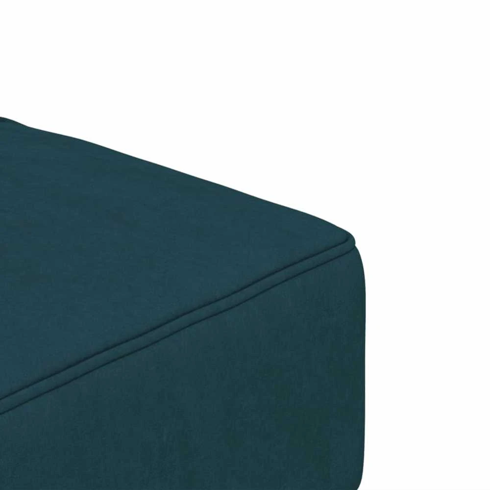Dvivietė sofa-lova su dvejomis pagalvėmis, mėlyna, aksomas