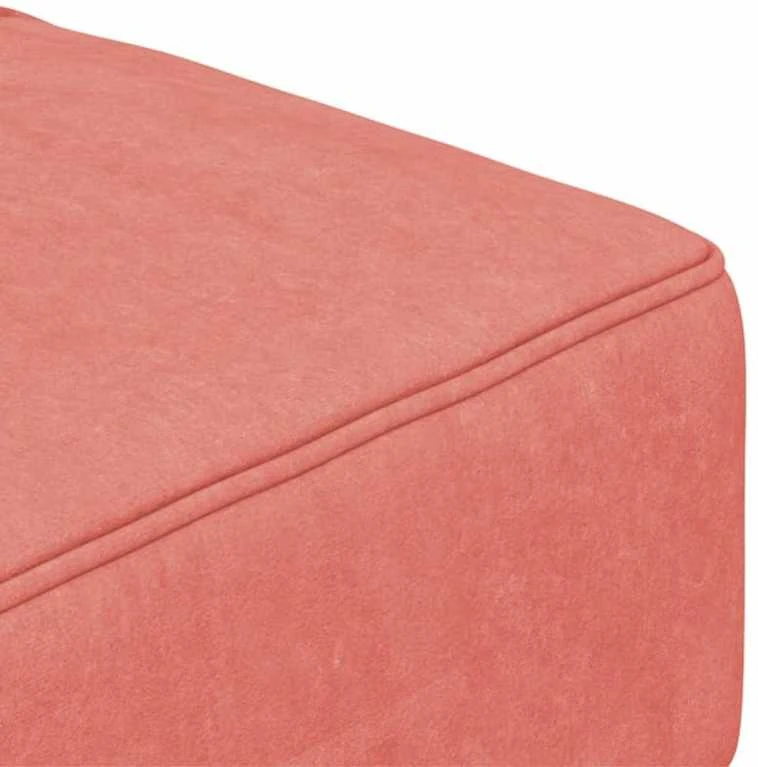 Dvivietė sofa-lova su dvejomis pagalvėmis, rožinė, aksomas