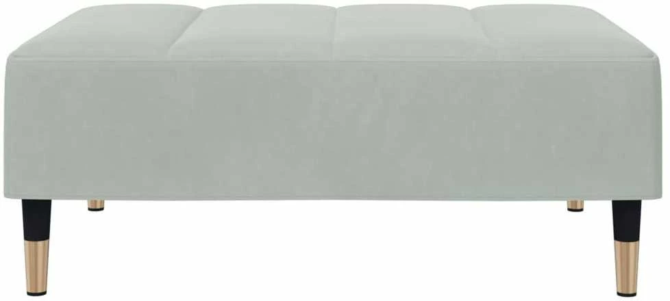 Dvivietė sofa-lova su pakoja, šviesiai pilkos spalvos, aksomas