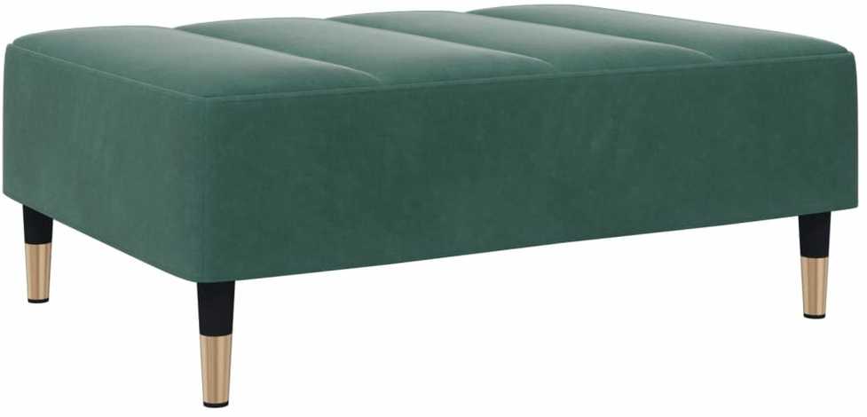 Dvivietė sofa-lova su pakoja, tamsiai žalios spalvos, aksomas