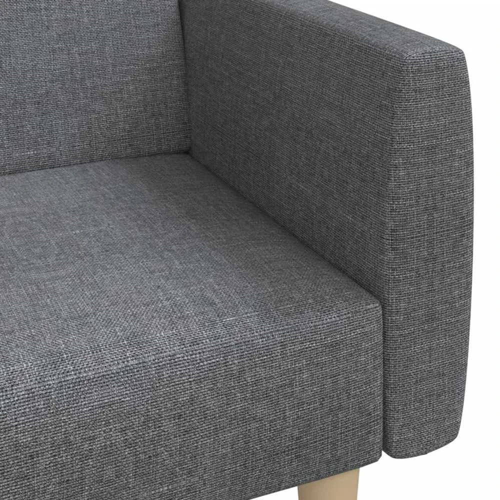 Dvivietė sofa-lova, šviesiai pilkos spalvos, audinys