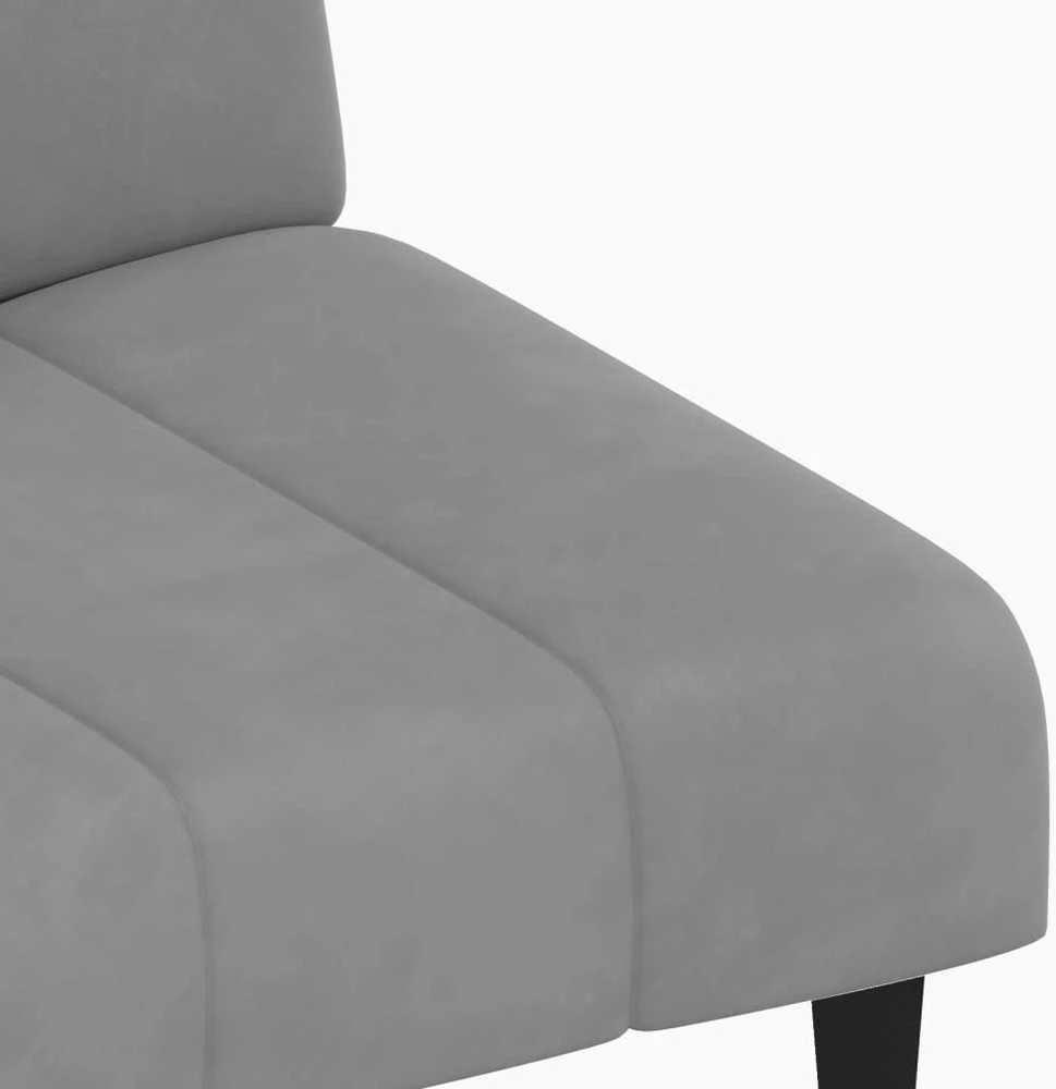 Dvivietė sofa-lova, šviesiai pilkos spalvos, aksomas