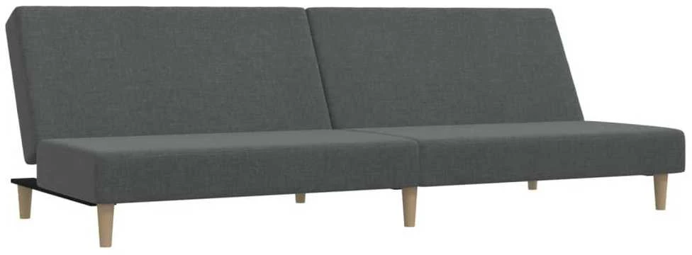 Dvivietė sofa-lova, šviesiai pilkos spalvos, audinys