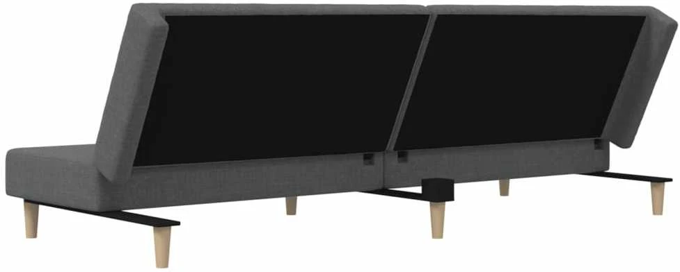 Dvivietė sofa-lova, šviesiai pilkos spalvos, audinys