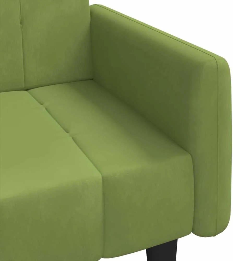 Dvivietė sofa-lova, šviesiai žalios spalvos, aksomas