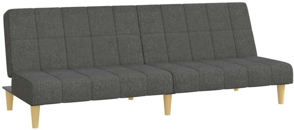 Dvivietė sofa-lova, tamsiai pilkos spalvos, audinys