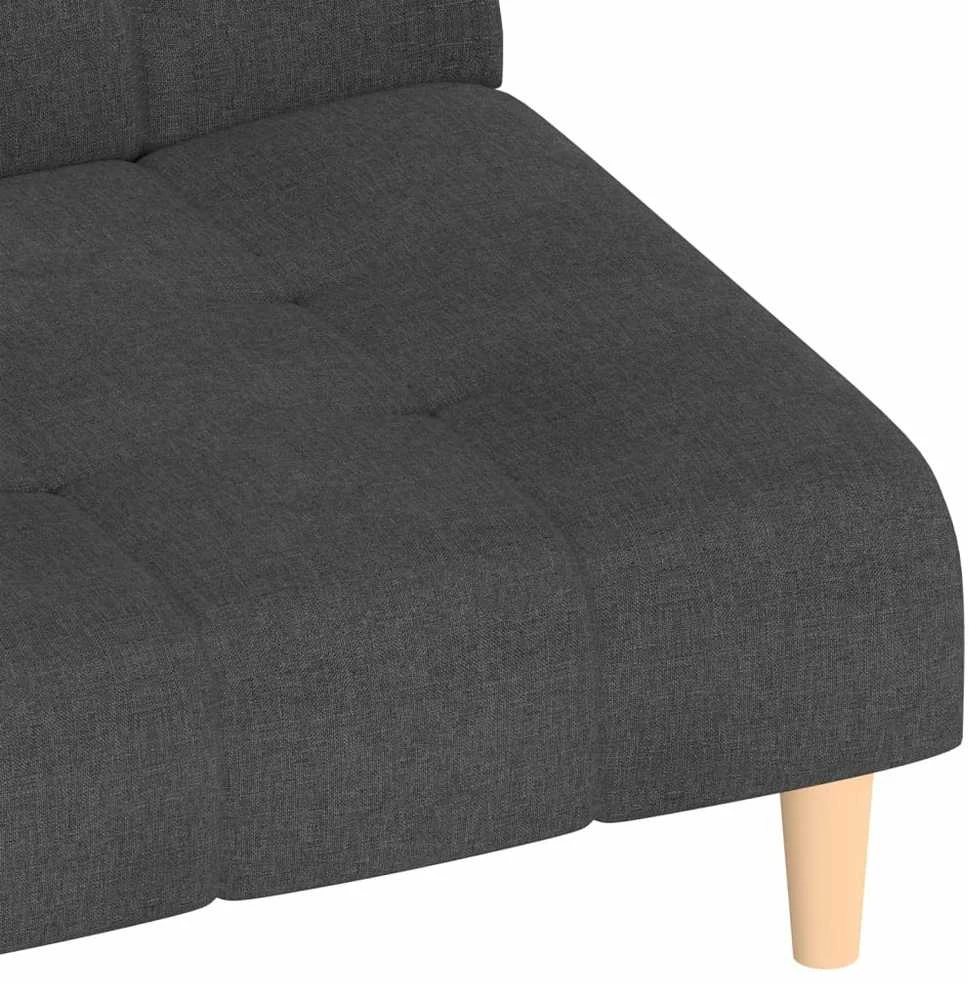 Dvivietė sofa-lova, tamsiai pilkos spalvos, audinys
