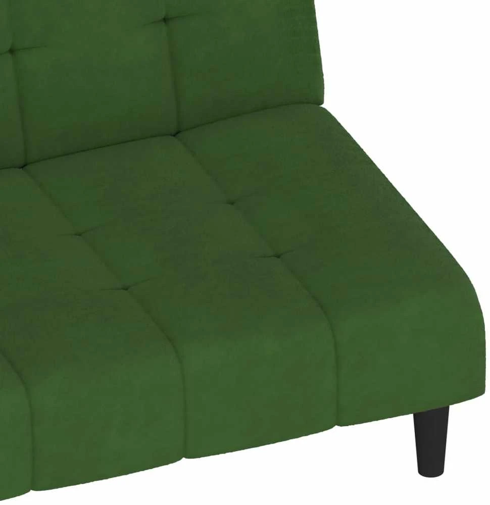 Dvivietė sofa-lova, tamsiai žalios spalvos, aksomas