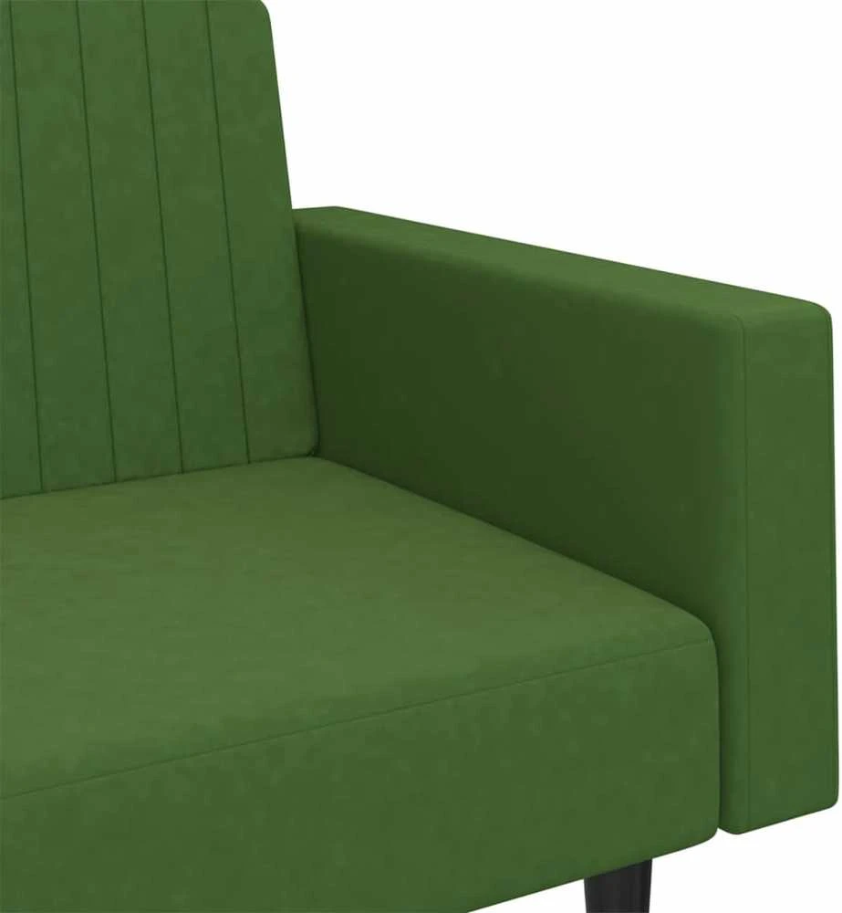 Dvivietė sofa-lova, tamsiai žalios spalvos, aksomas