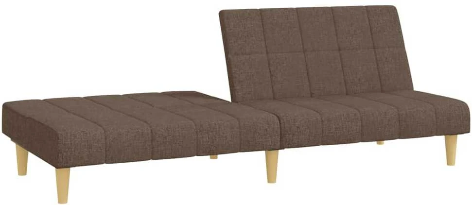 Dvivietė sofa-lova, taupe spalvos, audinys