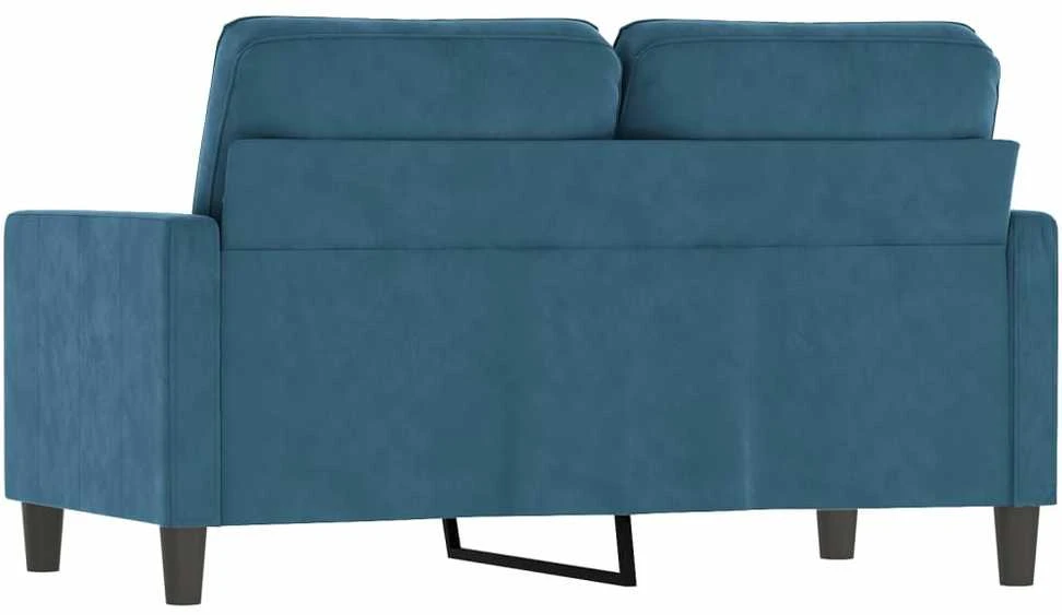 Dvivietė sofa, mėlynos spalvos, 120cm, aksomas