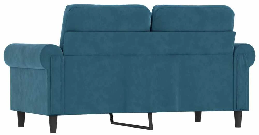 Dvivietė sofa, mėlynos spalvos, 120cm, aksomas