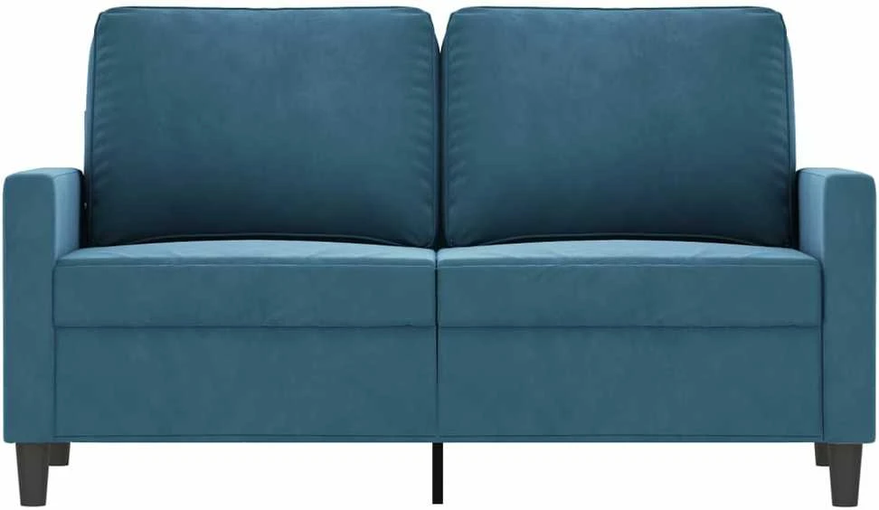 Dvivietė sofa, mėlynos spalvos, 120cm, aksomas