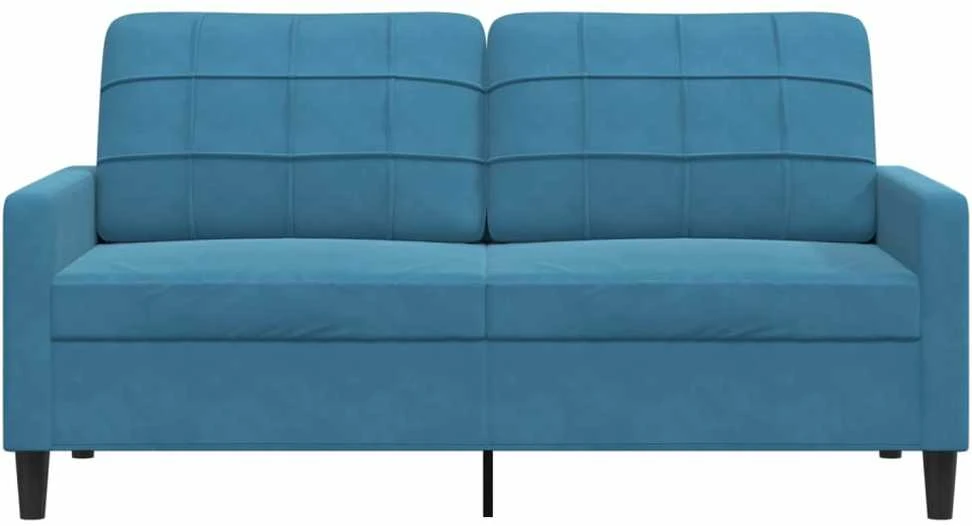 Dvivietė sofa, mėlynos spalvos, 140cm, aksomas