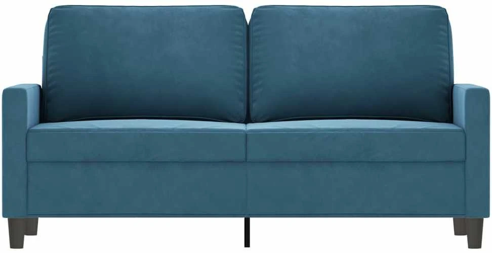 Dvivietė sofa, mėlynos spalvos, 140cm, aksomas