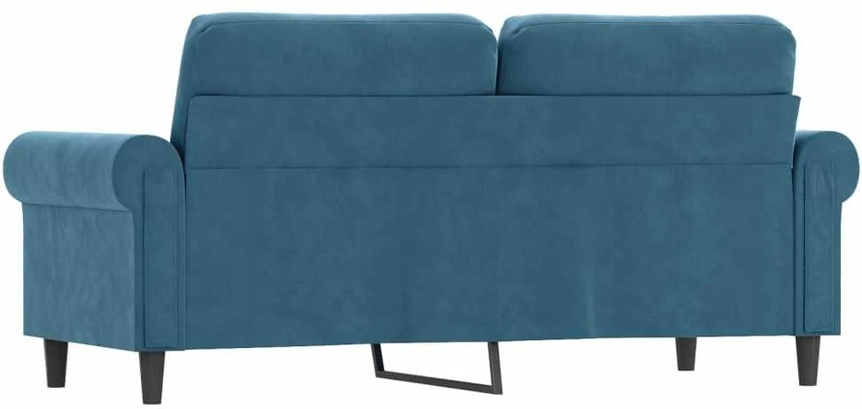 Dvivietė sofa, mėlynos spalvos, 140cm, aksomas