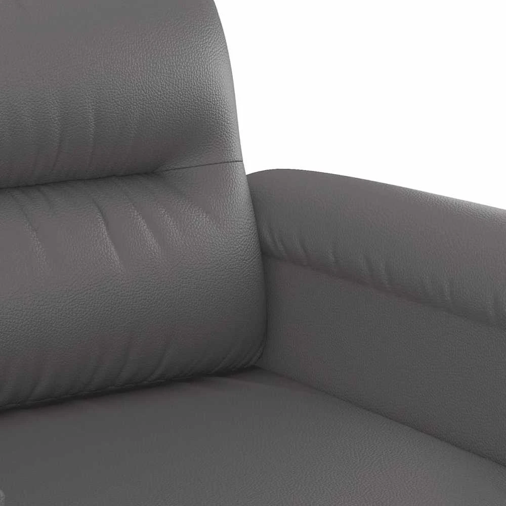 Dvivietė sofa, pilkos spalvos, 120cm, dirbtinė oda