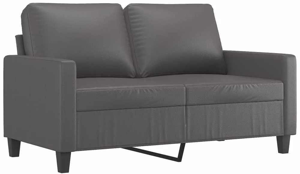 Dvivietė sofa, pilkos spalvos, 120cm, dirbtinė oda