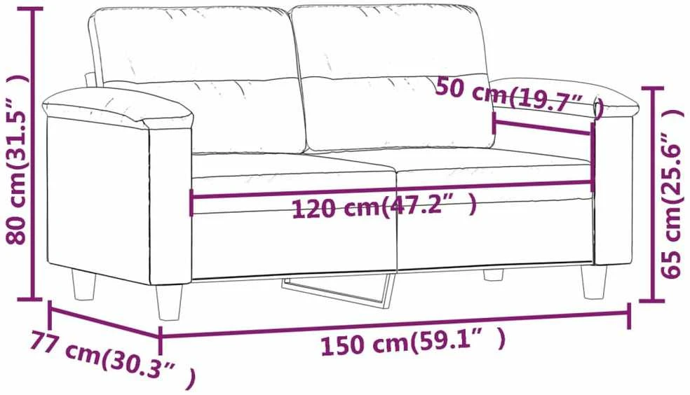 Dvivietė sofa, pilkos spalvos, 120cm, dirbtinė oda