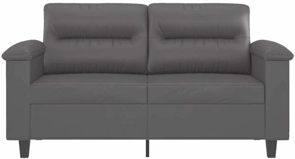 Dvivietė sofa, pilkos spalvos, 120cm, dirbtinė oda