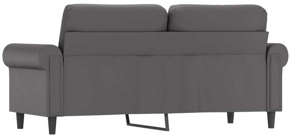 Dvivietė sofa, pilkos spalvos, 140cm, dirbtinė oda