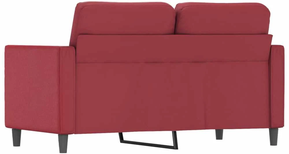 Dvivietė sofa, raudonojo vyno spalvos, 120cm, dirbtinė oda