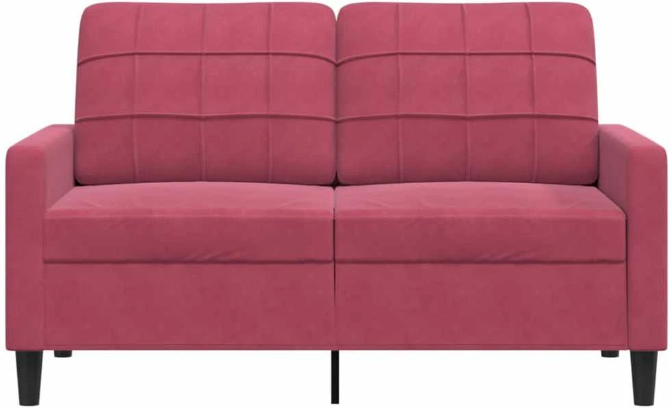 Dvivietė sofa, raudonojo vyno spalvos, 120cm, aksomas