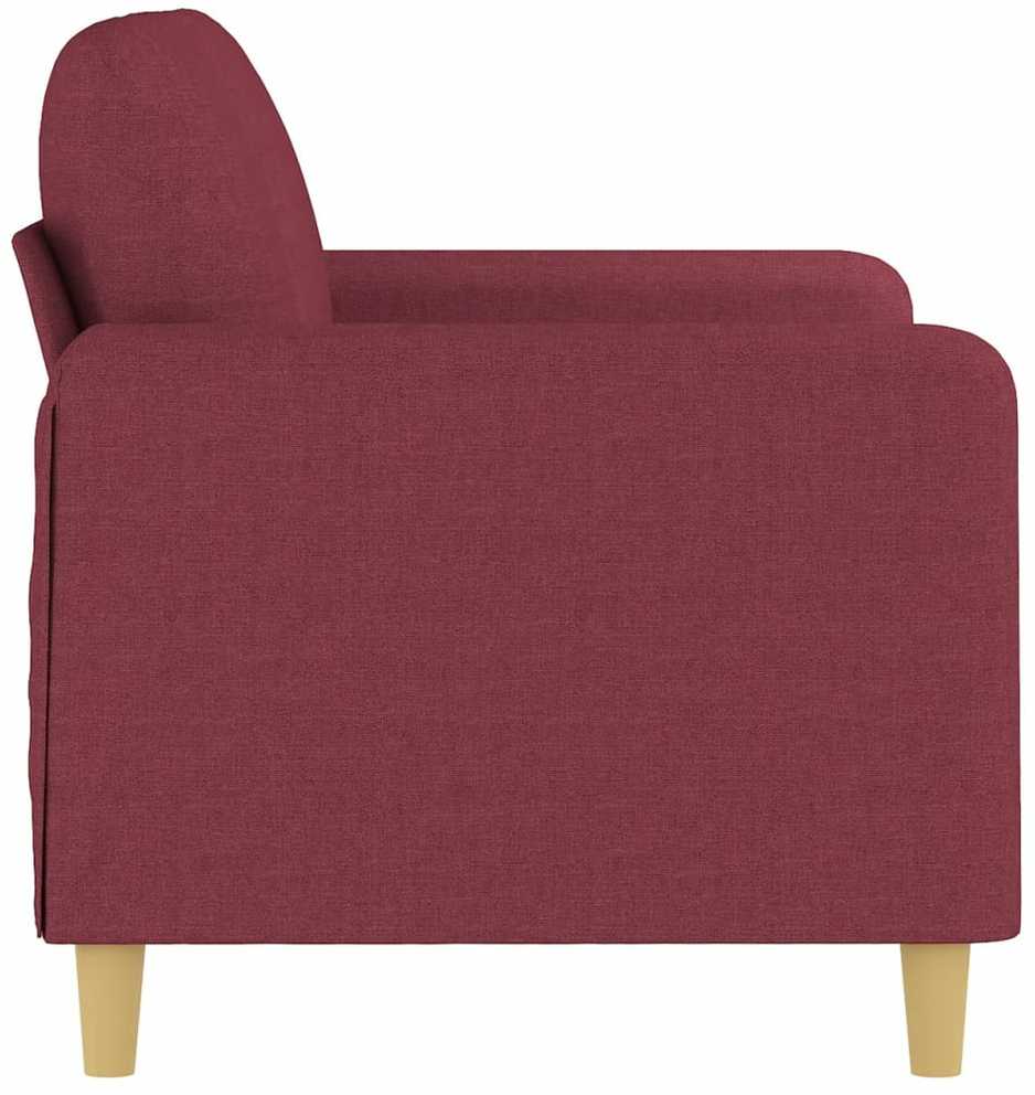 Dvivietė sofa, raudonojo vyno spalvos, 120cm, audinys