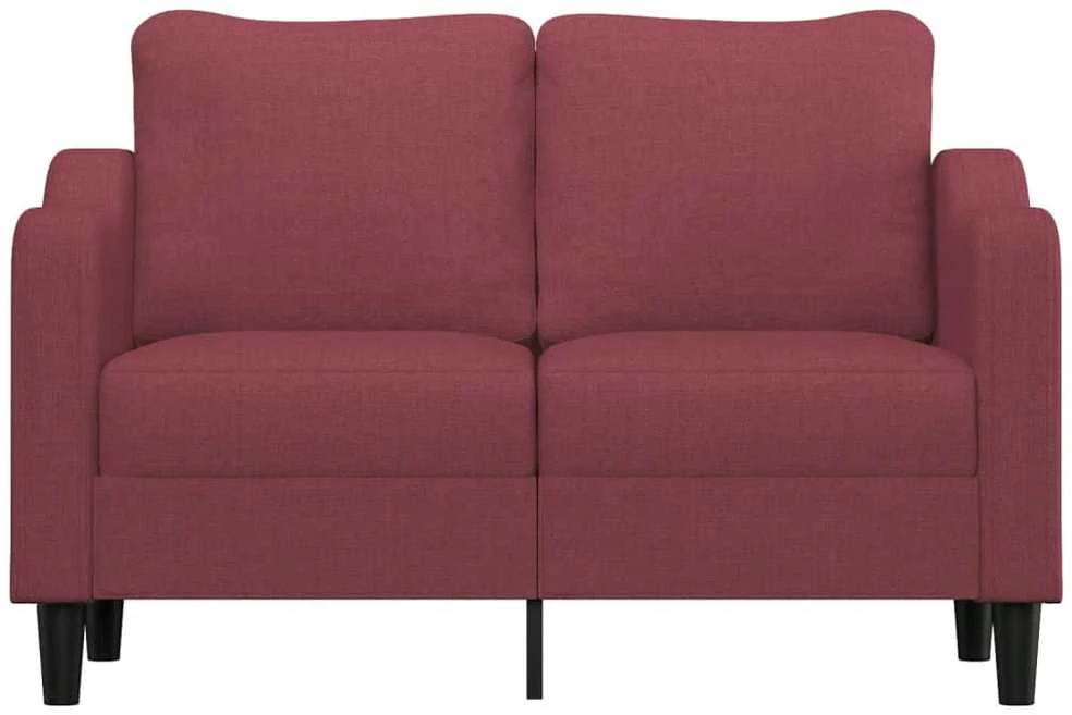 Dvivietė sofa, raudonojo vyno spalvos, 120cm, audinys