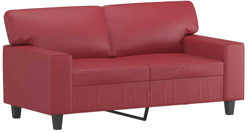 Dvivietė sofa, raudonojo vyno spalvos, 120cm, dirbtinė oda