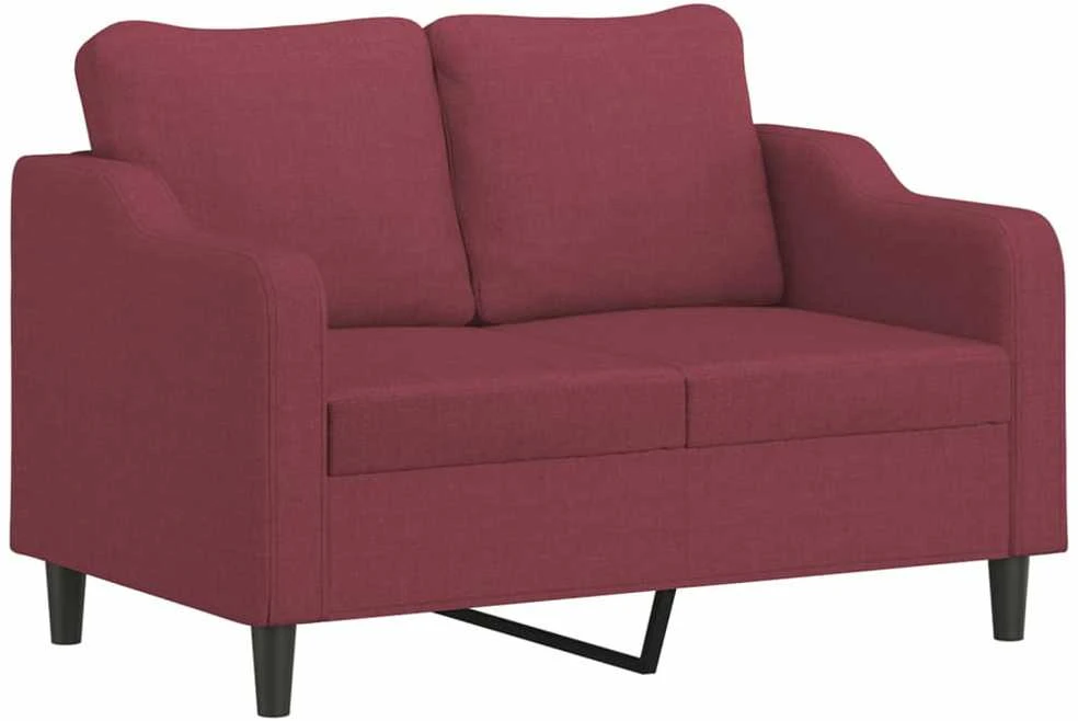 Dvivietė sofa, raudonojo vyno spalvos, 120cm, audinys