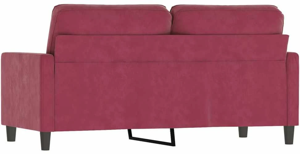 Dvivietė sofa, raudonojo vyno spalvos, 140cm, aksomas