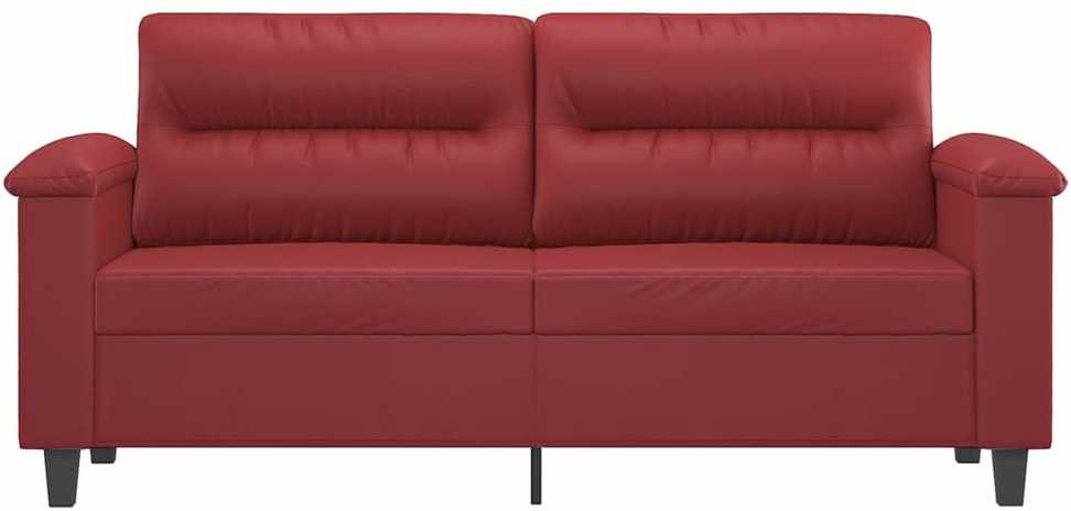 Dvivietė sofa, raudonojo vyno spalvos, 140cm, dirbtinė oda
