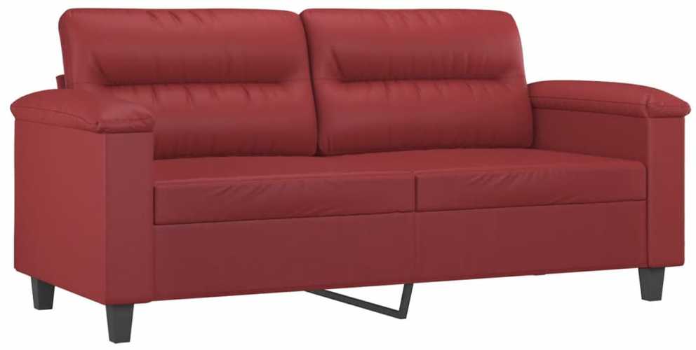 Dvivietė sofa, raudonojo vyno spalvos, 140cm, dirbtinė oda