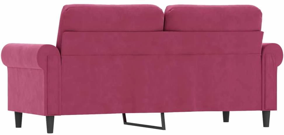 Dvivietė sofa, raudonojo vyno spalvos, 140cm, aksomas