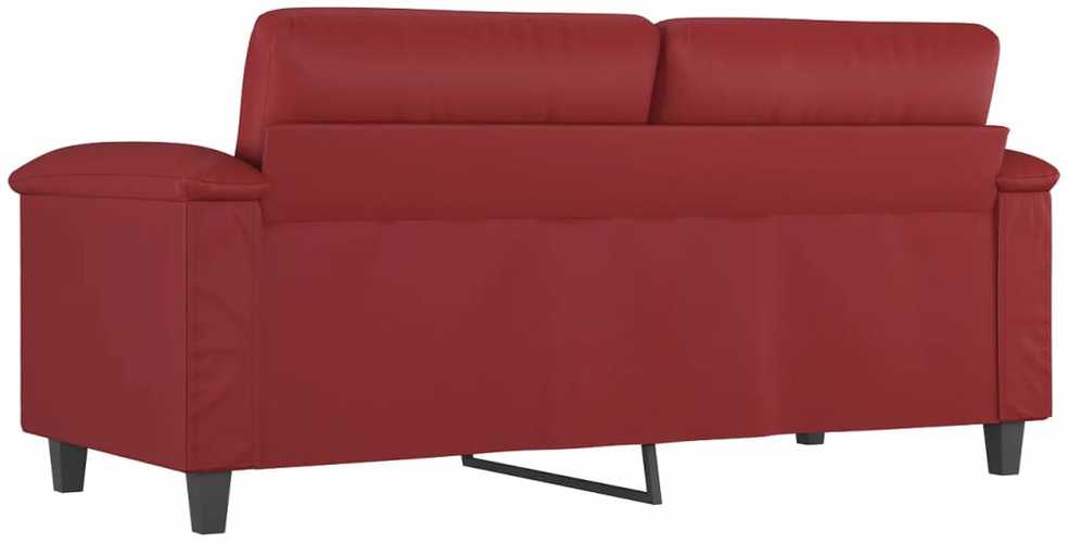 Dvivietė sofa, raudonojo vyno spalvos, 140cm, dirbtinė oda