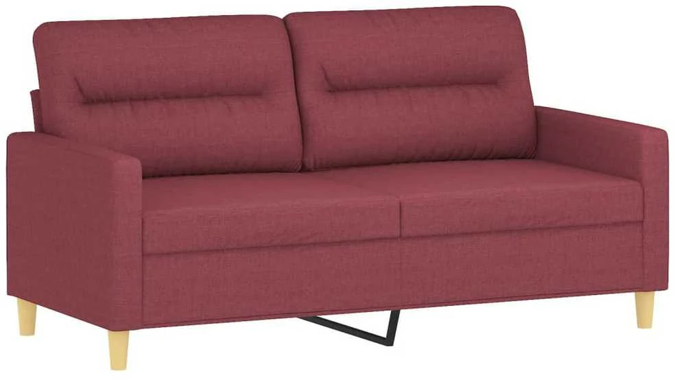 Dvivietė sofa, raudonojo vyno spalvos, 140cm, audinys