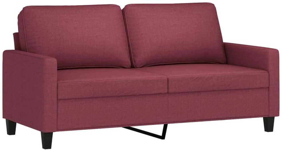 Dvivietė sofa, raudonojo vyno spalvos, 140cm, audinys