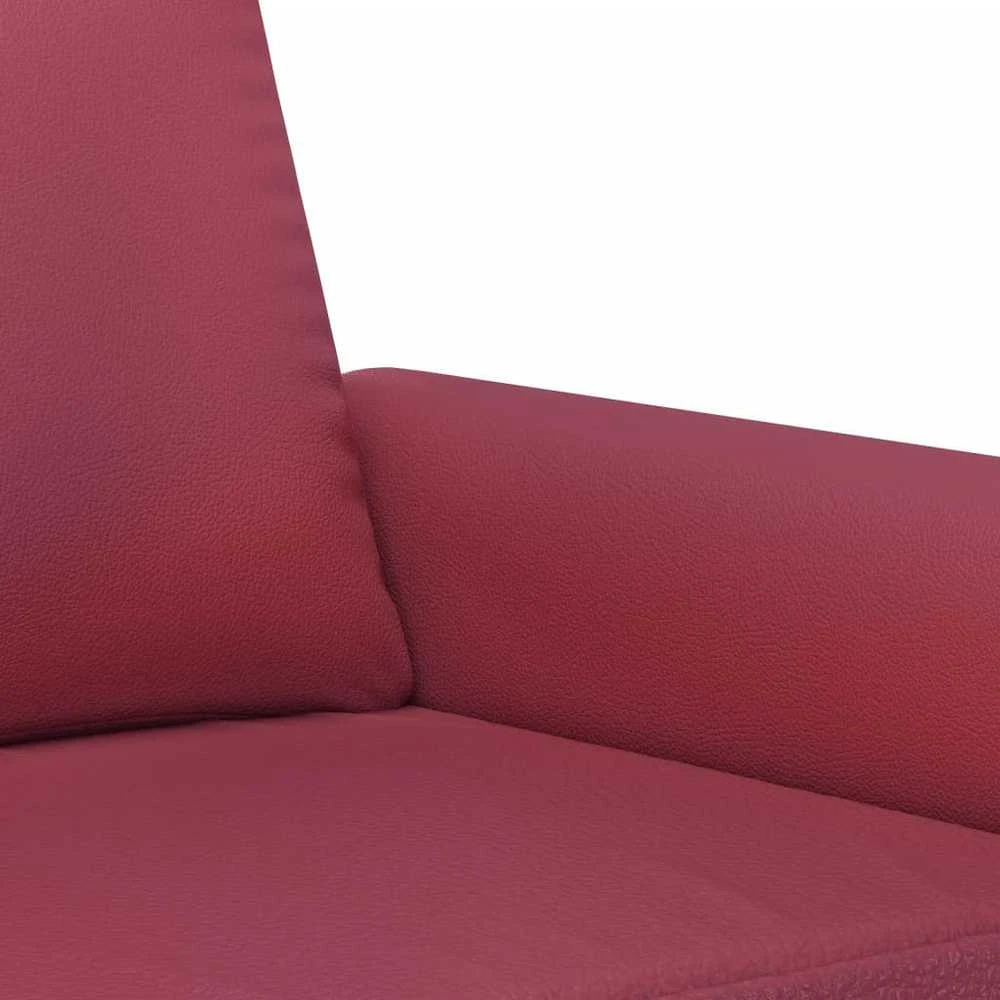 Dvivietė sofa, raudonojo vyno spalvos, 140cm, dirbtinė oda