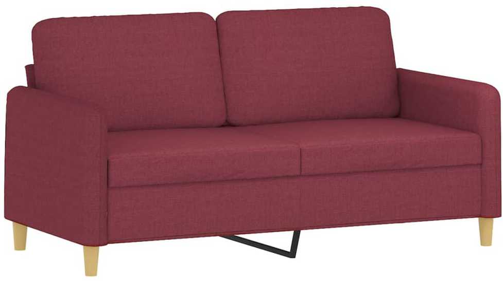 Dvivietė sofa, raudonojo vyno spalvos, 140cm, audinys