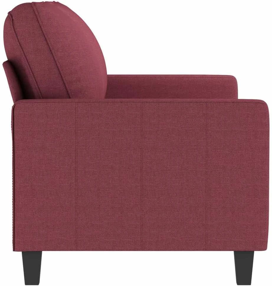 Dvivietė sofa, raudonojo vyno spalvos, 140cm, audinys