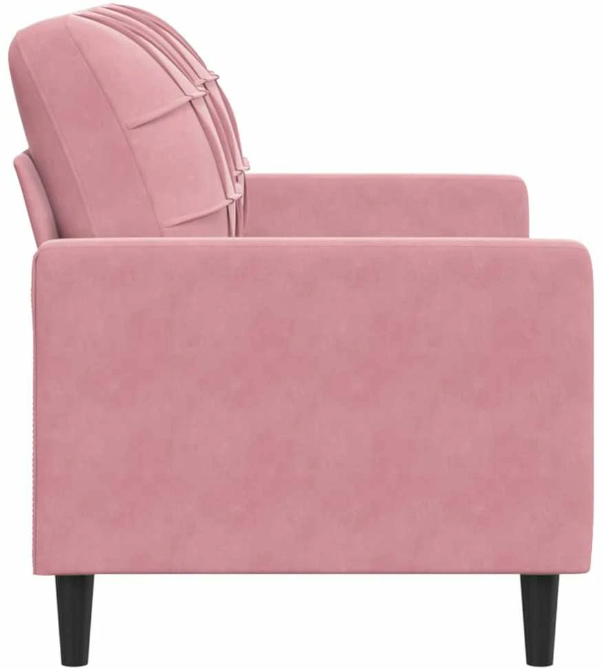 Dvivietė sofa, rožinės spalvos, 120cm, aksomas