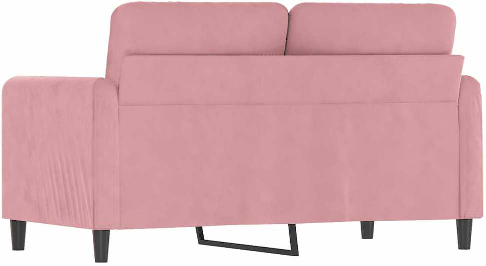 Dvivietė sofa, rožinės spalvos, 120cm, aksomas