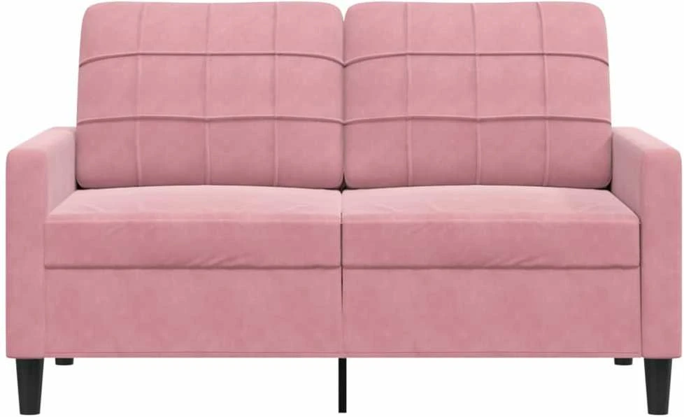 Dvivietė sofa, rožinės spalvos, 120cm, aksomas