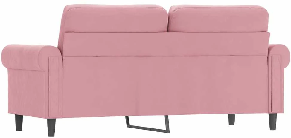 Dvivietė sofa, rožinės spalvos, 140cm, aksomas