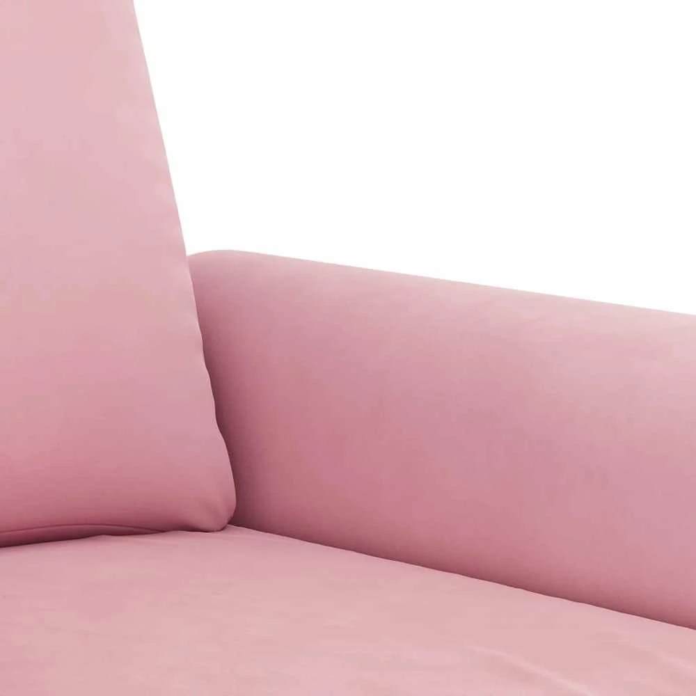 Dvivietė sofa, rožinės spalvos, 140cm, aksomas