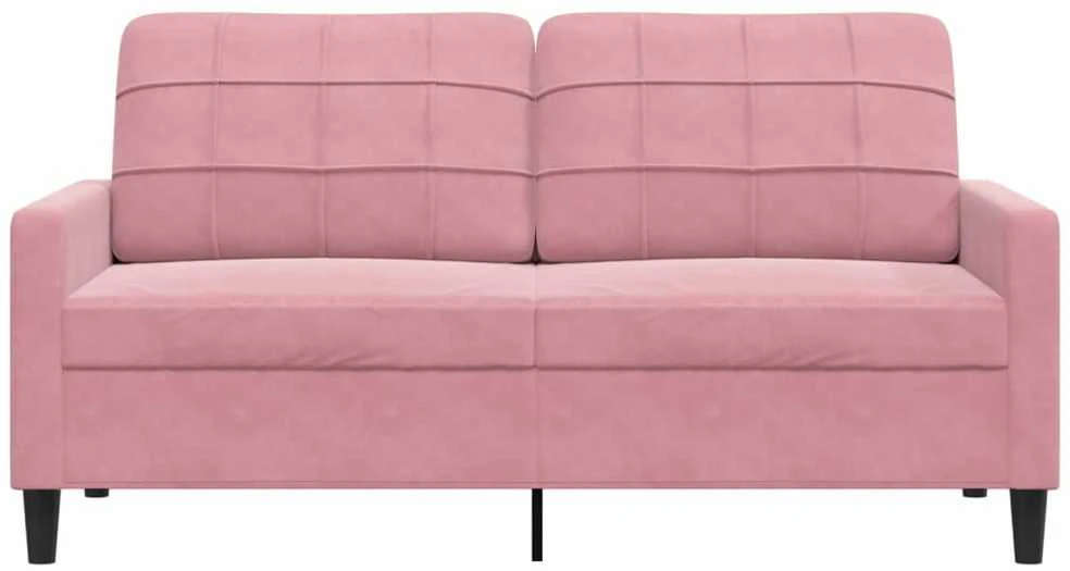 Dvivietė sofa, rožinės spalvos, 140cm, aksomas
