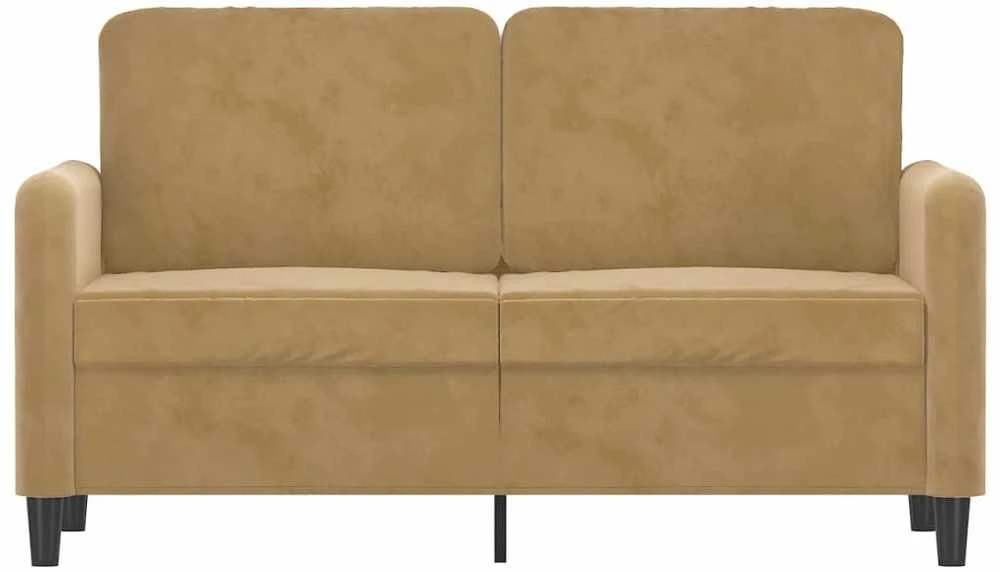 Dvivietė sofa, rudos spalvos, 120cm, aksomas