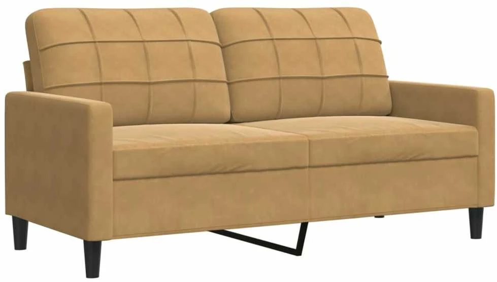 Dvivietė sofa, rudos spalvos, 140cm, aksomas